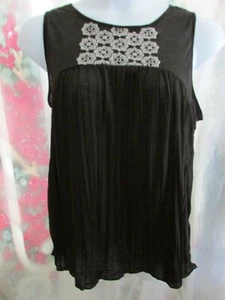 Faded Glory Black Sheer Sleevless Shirt Size XXL-20 - Picture 1 of 5