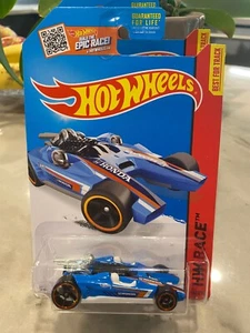 2015 Hot Wheels #182 HW Race-Track Aces HONDA RACER Blue/White Variant wBlkOH5sp - Picture 1 of 1