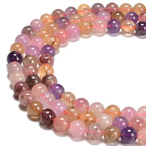 Hochwertige Chakra Glatt Rund Perlen Größe 6 mm 8 mm 10 mm 15,5 Zoll Strang - Bild 1 von 7