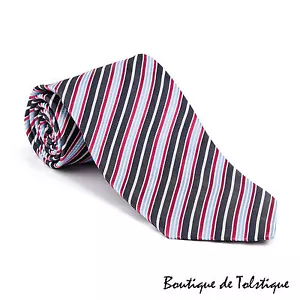 Corbata multicolor a rayas hecha a mano HAGGAR - Imagen 1 de 2