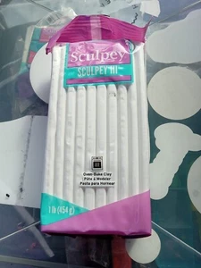 III: Polymer Clay: White - 1 lb Pack - Oven Bake Clay, Non-, Sculpting, Creat... - Picture 1 of 3