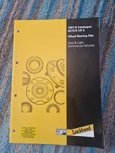 Application Catalogue For LOCKHEED WHEEL BEARINGS. 1997/1998 - Picture 1 of 1