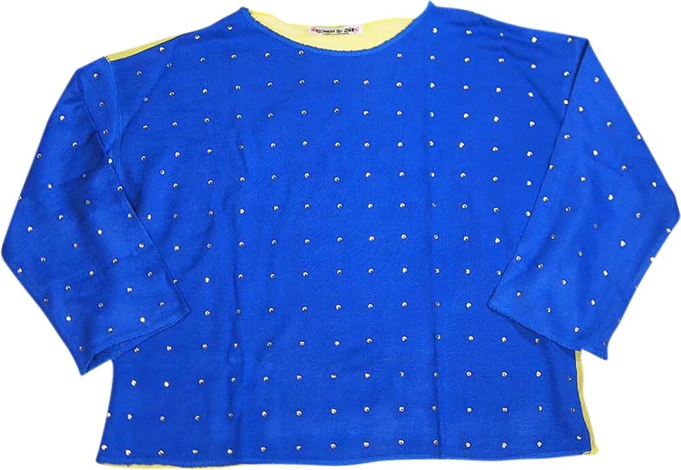 Flowers by Zoe Girls Long Sleeve Boxy Cut Off Fashion Scoop Neck Sweatshirt Top — 第 1/1 张图片