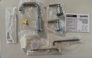 MOEN Gibson 8 in. Widespread 2-Handle High-Arc Bathroom Faucet Trim Kit Chrome - Picture 1 of 12
