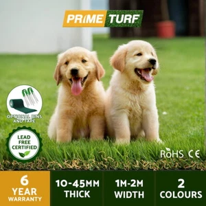 Prime Turf 10-45mm Artificial Grass Synthetic Lawns 10-20SQM Fake Turf Plant - Picture 1 of 53
