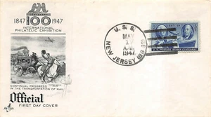 947 3c Postage Stamp Centenary Artcraft tied unofficial USS New Jersey [11087] - Picture 1 of 1