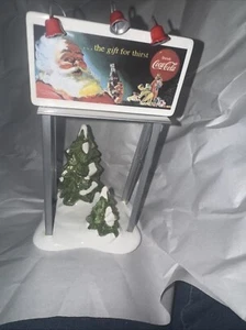 Dept 56 Snow Trees Drink Coca-Cola Santa Billboard The Gift For Thirst No Box - Picture 1 of 13