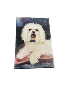 Vintage Best Friends Welpe Hund Magnet; Malteser - Bild 1 von 2