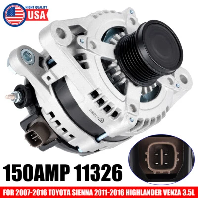 Alternador para Toyota Highlander 2010-2016 Sienna 2007-2016 Lexus ES350 RX350 Foto 1 de 4