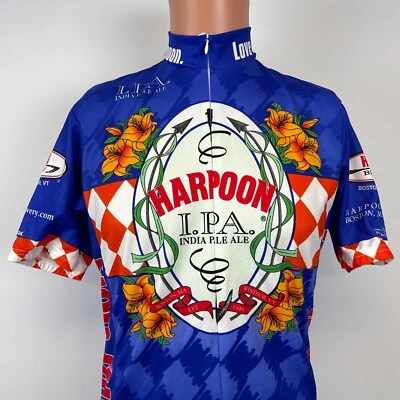 Camiseta deportiva de ciclismo Harpoon Brewery Racing talla M azul Vomax hecha en EE. UU. Foto 1 de 4