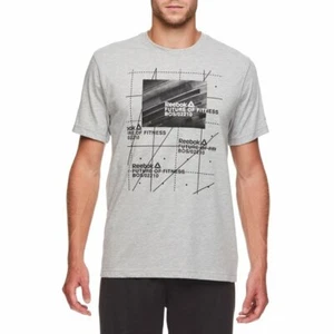 Camiseta para hombre Reebok Schema manga corta gris brezo, talla: M---NUEVA CON ETIQUETAS - Imagen 1 de 4