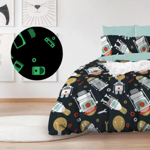 Robo Glow in Dark Quilt Cover Set Single - Picture 1 of 2