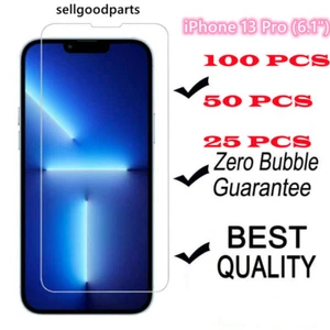 Wholesale Bulk Lot Tempered Glass Screen Protector for iPhone12 13 14 15 Pro Max - Picture 1 of 23