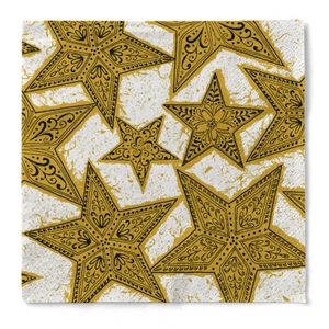 Serviette Gitte in Gold-Schwarz aus Tissue 33 x 33 cm, 100 Stück Weihnachten - Bild 1 von 4