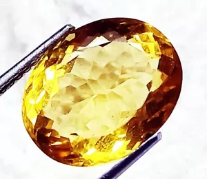 Citrine Loose Gemstone 11.05 Ct Oval Shape Certified - Picture 1 of 6