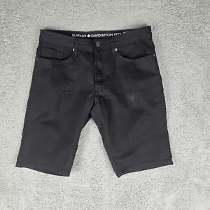 Buffalo David Bitton Evan-X Shorts Men's Size 34 Black Denim Stretch Short - Picture 1 of 6