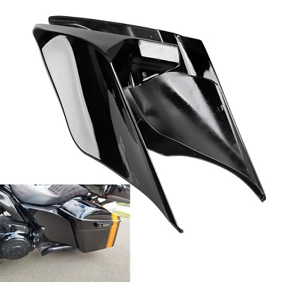 Stretched Side Cover Panel For Harley 4.5'' Saddlebag Touring Electra Road Glide Foto 1 de 4