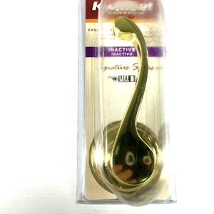 KWIKSET Signature Series DUMMY LEFT HAND DOOR HANDLE Polished Brass BRAND NEW! - Picture 1 of 4