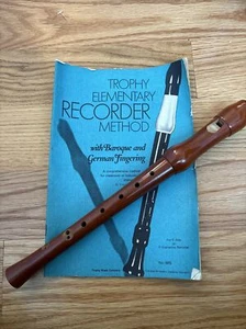 Trophy Elementary Recorder Method Baroque German Instruction and Wood Recorder - Picture 1 of 3