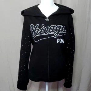 Pink Victoria's Secret bling Chicago hoodie unique - Picture 1 of 3