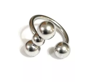 Handgefertigter Chirurgenstahl 14g - 10g 5/8" 8mm Kugeln ROLLERBALLS PA Hufeisen - Bild 1 von 8
