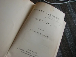 Vintage Antique Book Select Orations of M.T. Cicero HC Yonge 1895 - Picture 1 of 7