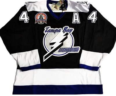 NWT-50-52-54-56-60 VINCENT LECAVALIER 2004 CUP PATCH LIGHTNING ADIDAS NHL JERSEY - Image 1 of 4