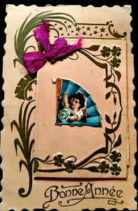 N°790/72   1 Carte Postale Ancienne  Bonne Année  Carnet  Découpis - Imagen 1 de 3