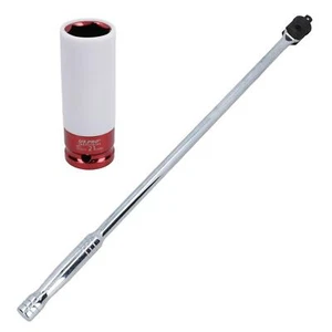 1/2in. Drive 24” Breaker Power Bar with 21mm Deep Alloy Wheel Nut Socket - Picture 1 of 7