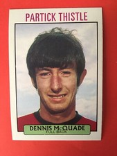 A&BC Scottish Football Cards Purple Back 1971/72 Denis McQuade [Partick] #54