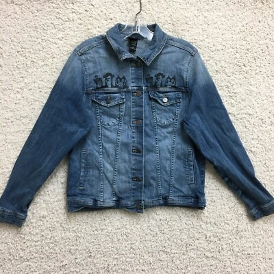 Куртка Disney очень большая для девочек синяя тыква королевская джинсовая Tim Burton Nightmare YXL - Изображение 1 из 4