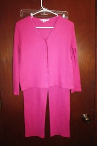 Victoria's Secret Pink Waffle Lounge Pajama Set - Size Small - Shirt & Pants - Picture 1 of 9