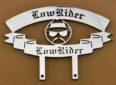 PLACA DE ACERO PERSONALIZADA LOWIDER CON LETRA Y CABEZA LOWRIDER, MOSTRAR PIEZAS. Foto 1 de 4