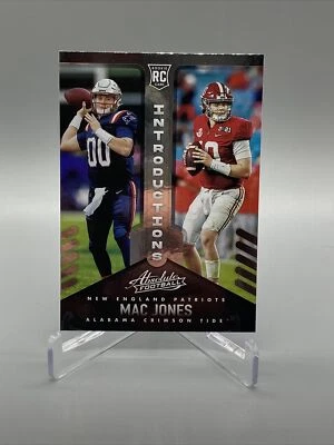 2021 Panini Absolute Mac Jones Introductions Rookie Card Patriots #INT-9 - Image 1 of 2