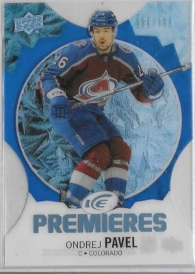 ONDREJ PAVEL 2023-24 ICE PREMIERS BLUE ACETATE - Image 1 of 2
