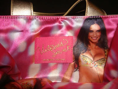 LOVE VICTORIA'S SECRET GOLD HOT MODEL PURSE HANDBAG HAND BAG TOTE WOMEN'S SEXY - Image 1 of 4