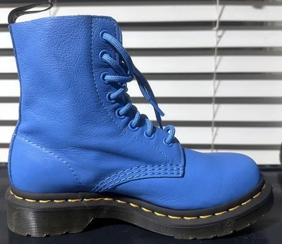 Botas de cuero Doc Martens 1460 Pascal azul 26902416 para mujer talla 5 Foto 1 de 4