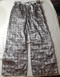 Women Faux Silk Pajama Satin Pants Nightwear Trousers Bottom Sleepwear Silver - Picture 1 of 5