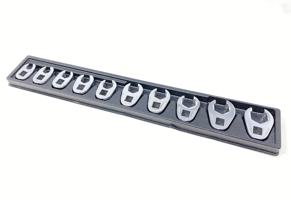 Snap-On Tool Metric 3/8" DR Flare Nut Crowfoot Wrench Set 10pc 9-18mm FRHM Serie - Image 1 of 4