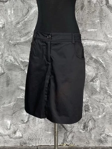 Burberry Black Cotton Skirt With Shorts Nova Check Trim – Size 40it - Picture 1 of 14