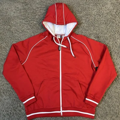 Suéter Clique Para Hombre Mediano Rojo/Blanco Chaqueta Exterior Caparazón Suave Foto 1 de 4