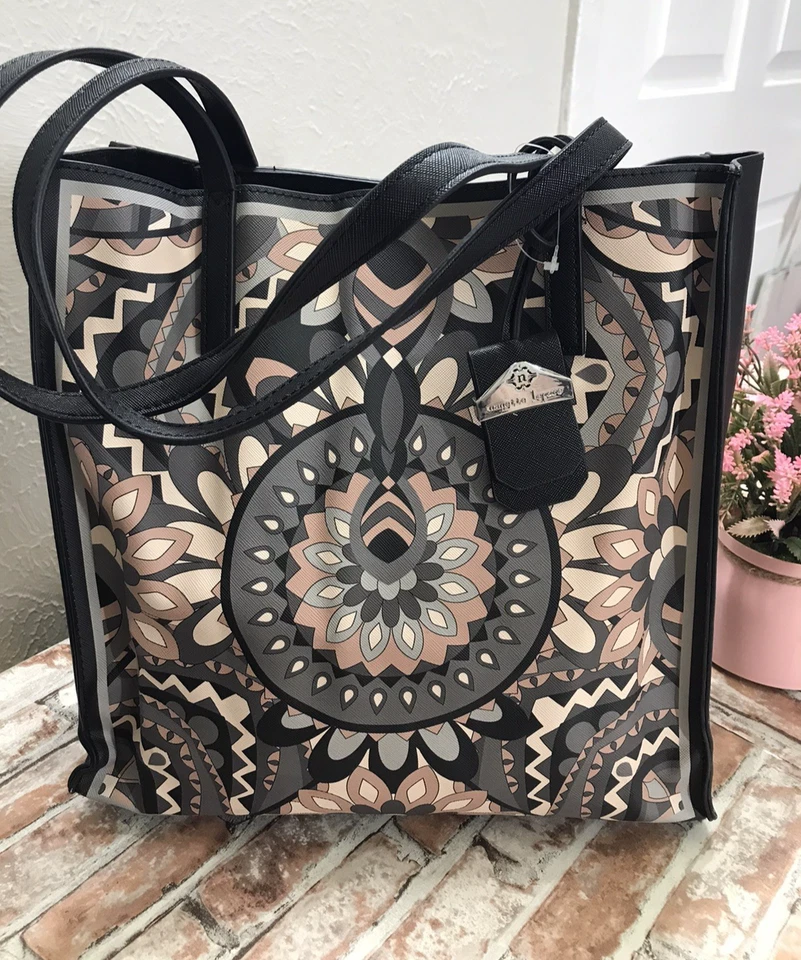 NWT HIPPIE Nanette Lepore Athena Mosaic Floral Shoulder Bag Girl Boho Nice $98 - Image 1 of 4