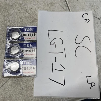 T&E 3V Silver Cell Button Battery 3-pack, CR1616 - Image 1 of 2