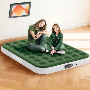 REACH HOPE Queen Luftmatratze mit integrierter Pumpe, strapazierfähige Aufblasmatratze... - Bild 1 von 9