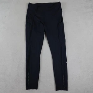 Lululemon Pants Womens 8 Black High Rise Reflective Pocket Leggings Athletic Run - Picture 1 of 16