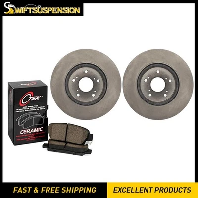 C-Tek Front Disc Brake Pad Set Disc Brake Rotor fits Honda Crosstour 2012-2015 - Imagem 1 de 4