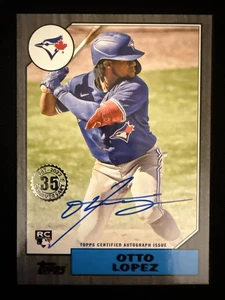 2022 Topps Update Otto Lopez 1987 Design Rookie Autograph Black #/199 Blue Jays  - Bild 1 von 2