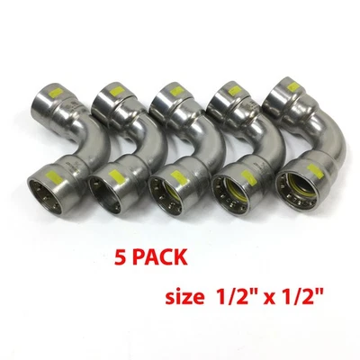 Lot of 5 NIBCO BenchPress 1/2" x 1/2" G PCH207 90° Elbow (2055455HPC)