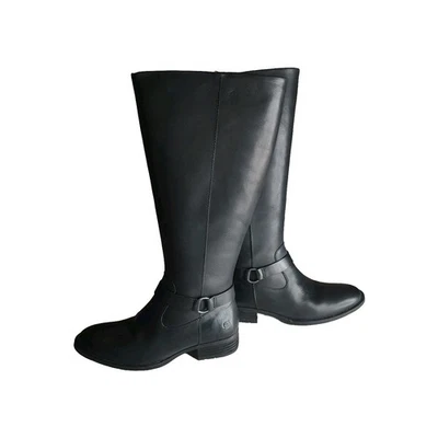 Born Saddler Women's Knee High Black Soft Leather Boots Sz US 9 Eu 40 New In Box - Image 1 of 4