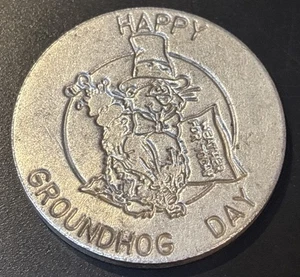 Punxsutawney PA Groundhog Club Happy Groundhog Day Coin Medallion - Picture 1 of 2